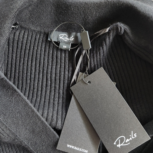 Rails Womens Black Ribbed Kennedy Sweater Size Medium NWT - Picture 11 of 16